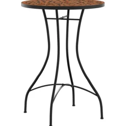 bistropöytäsarja Mosaiikki sinivalkoinen rauta ja keramiikka (16353)