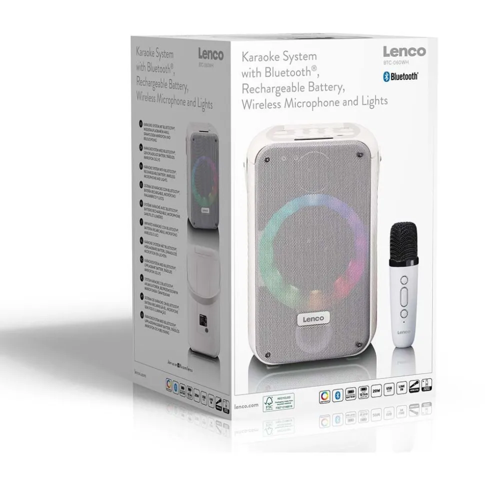 Bluetooth-kaiutin Lenco, langattomalla mikrofonilla