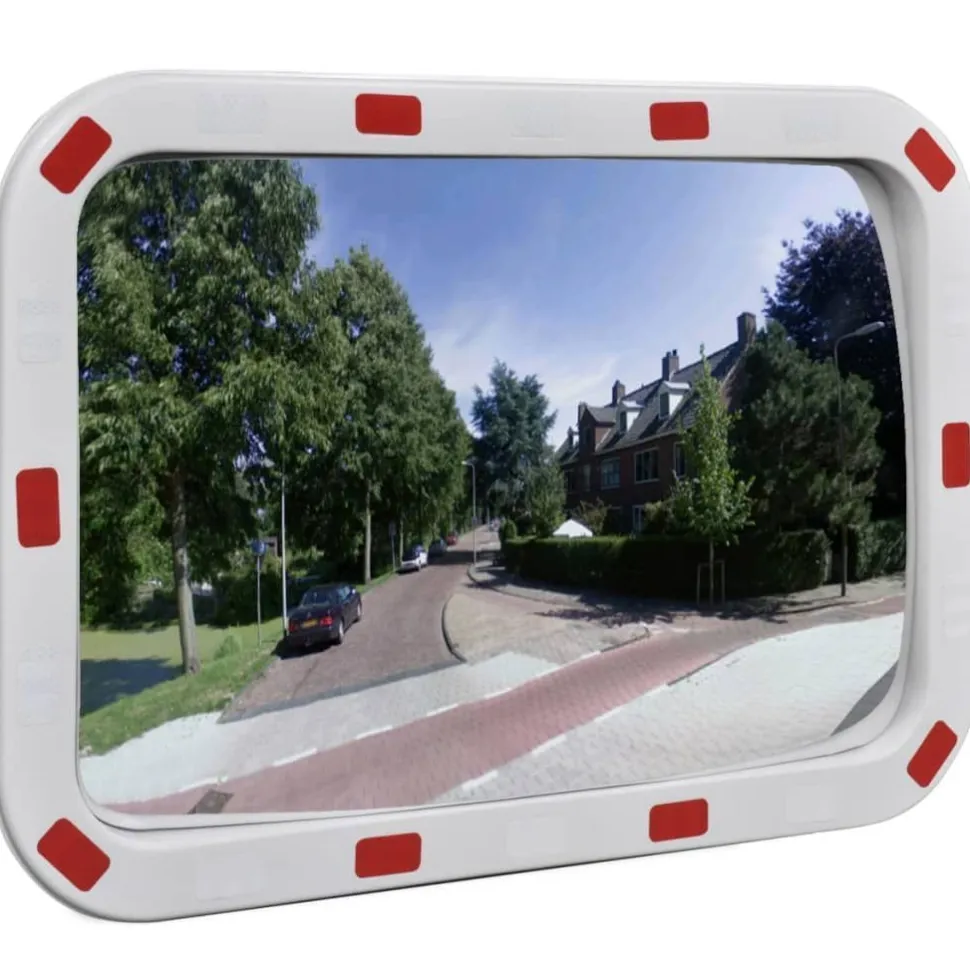 Convex liikennepeili heijastimilla suorakaide eri kokoja