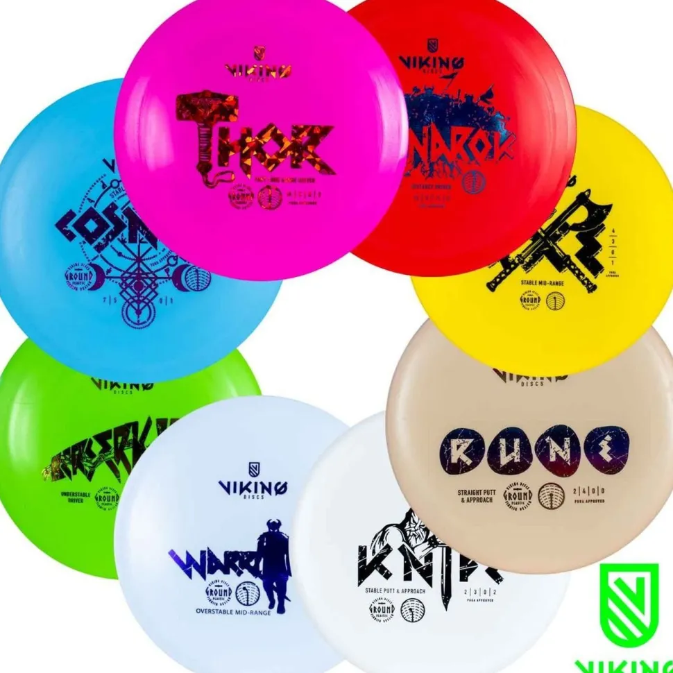 8 frisbeegolfkiekon setti Viking Discs Ground Set