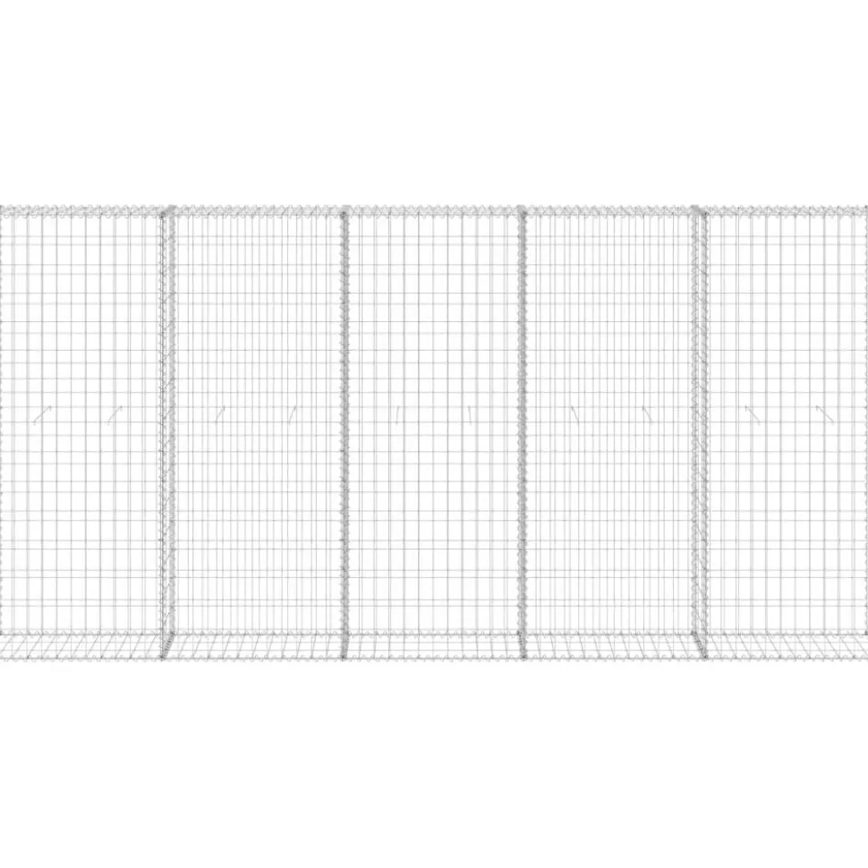 Gabion-kivikori kansilla galvanoitu teräs 300x30x150 cm