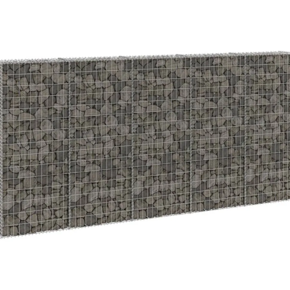 Gabion-kivikori kansilla galvanoitu teräs 300x30x150 cm