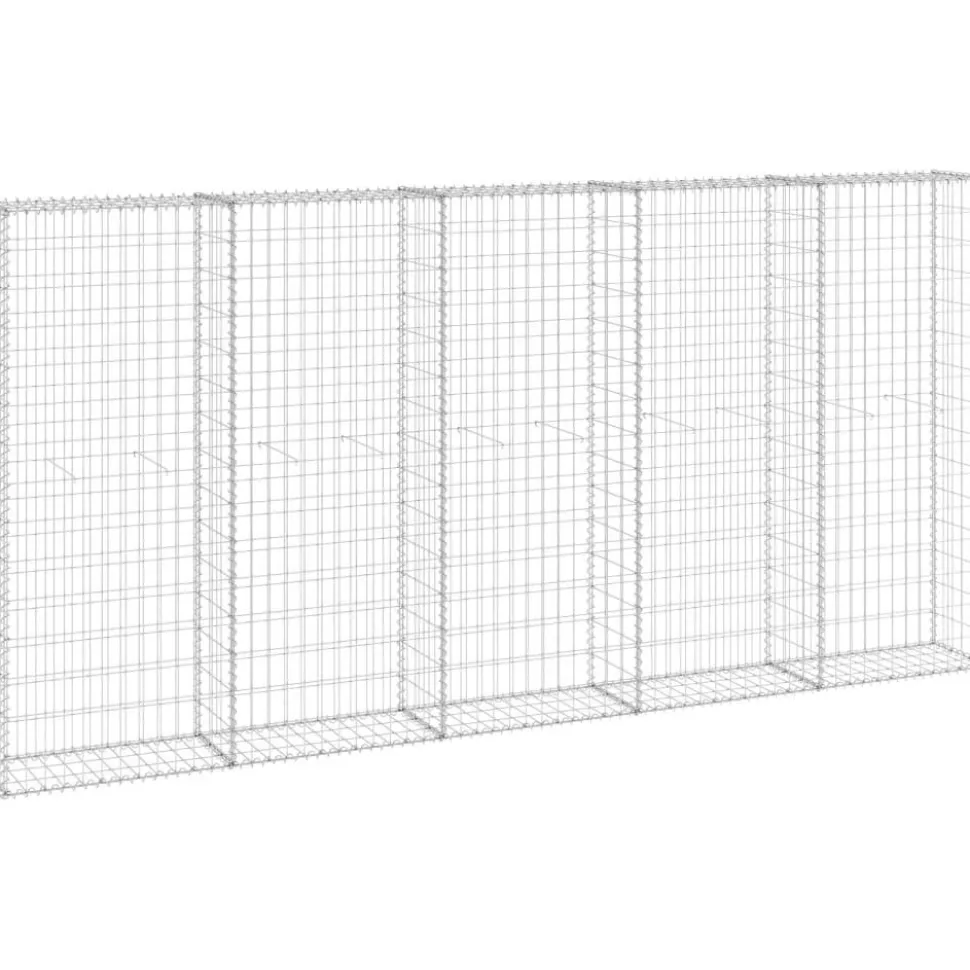 Gabion-kivikori kansilla galvanoitu teräs 300x30x150 cm