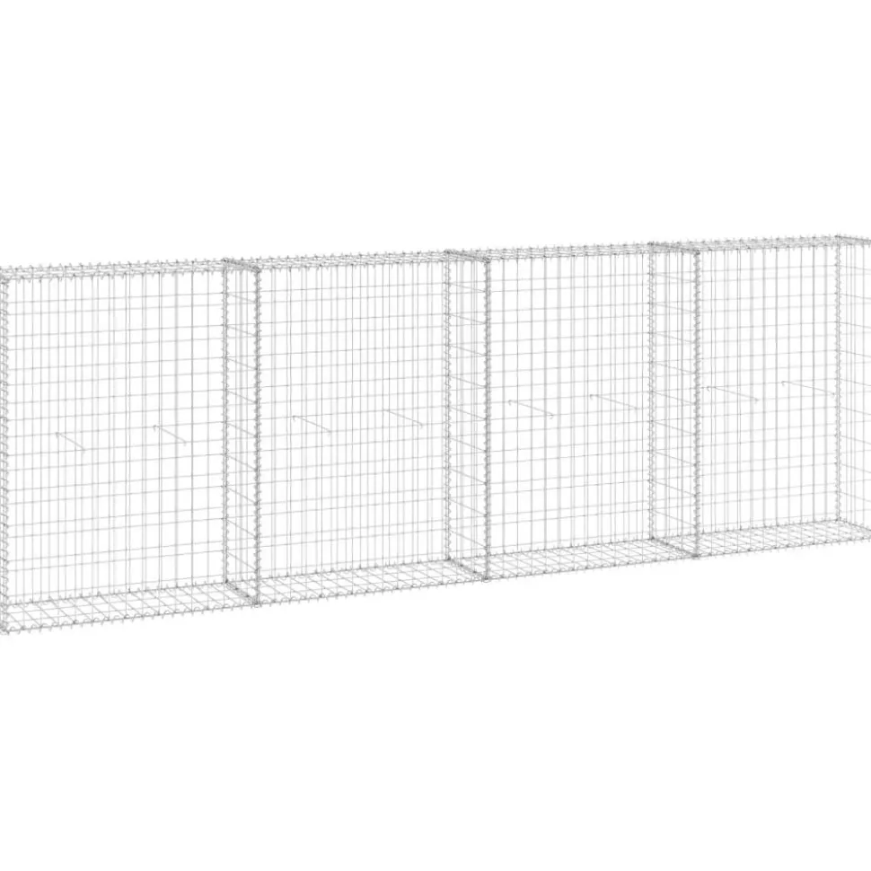 Gabion-kivikori kansilla galvanoitu teräs 300x30x100 cm