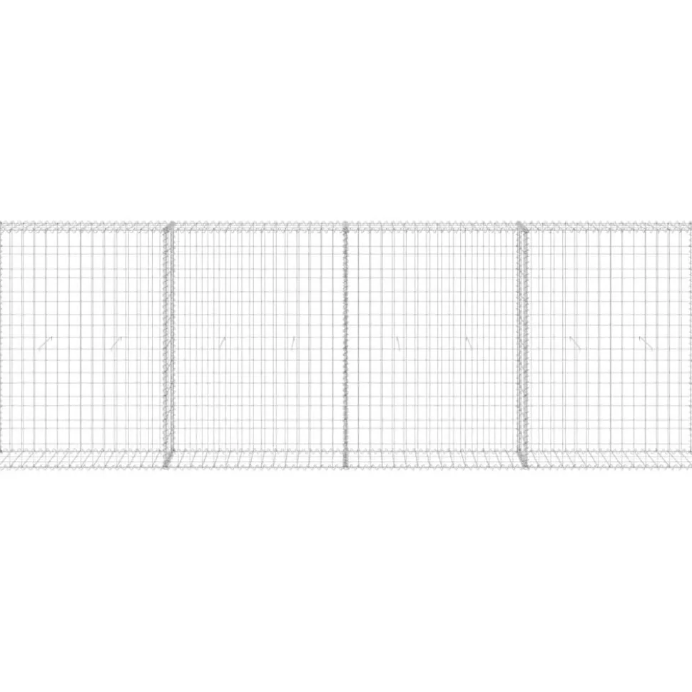 Gabion-kivikori kansilla galvanoitu teräs 300x30x100 cm