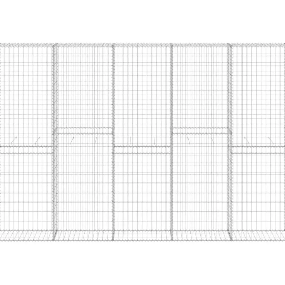 Gabion-kivikori kansilla galvanoitu teräs 300x30x200 cm