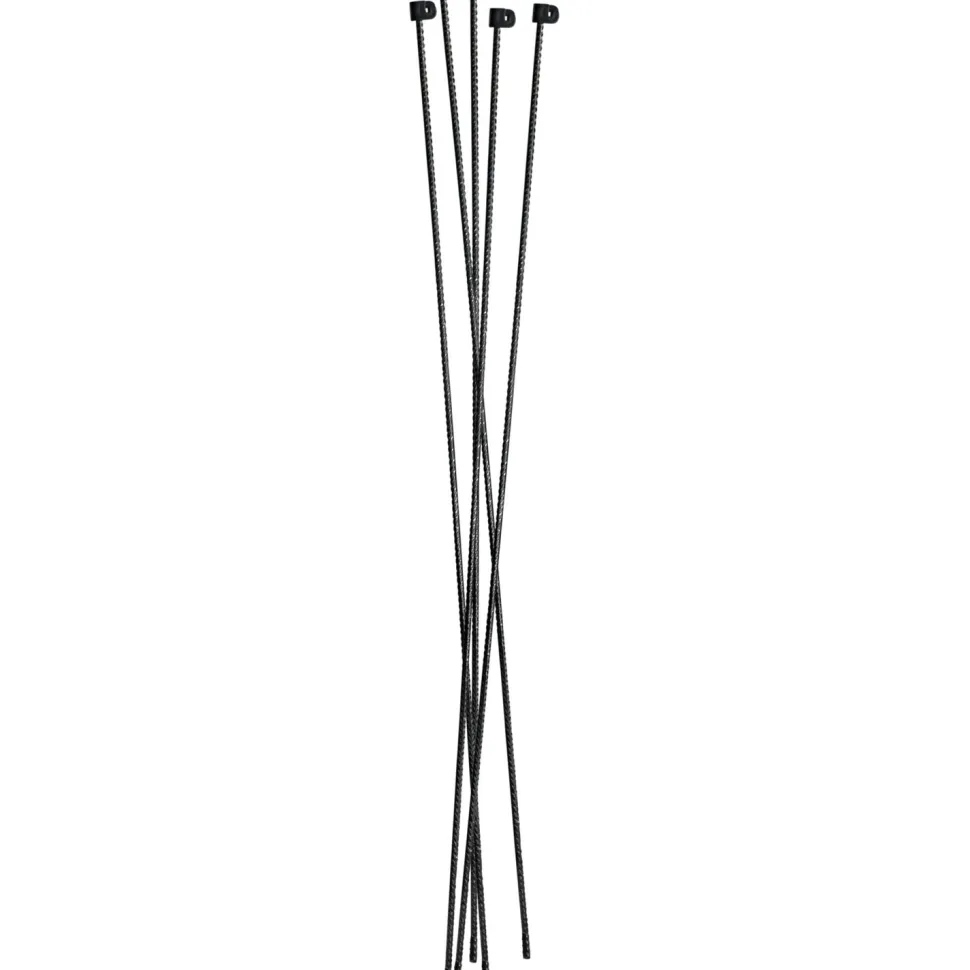 Harjaterästolppa Hortus musta 10mm suojus 145cm musta (10kpl)