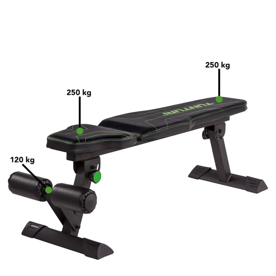 Harjoittelupenkki Tunturi FB80 Flat Bench kokoontaitettava max. 150 kg