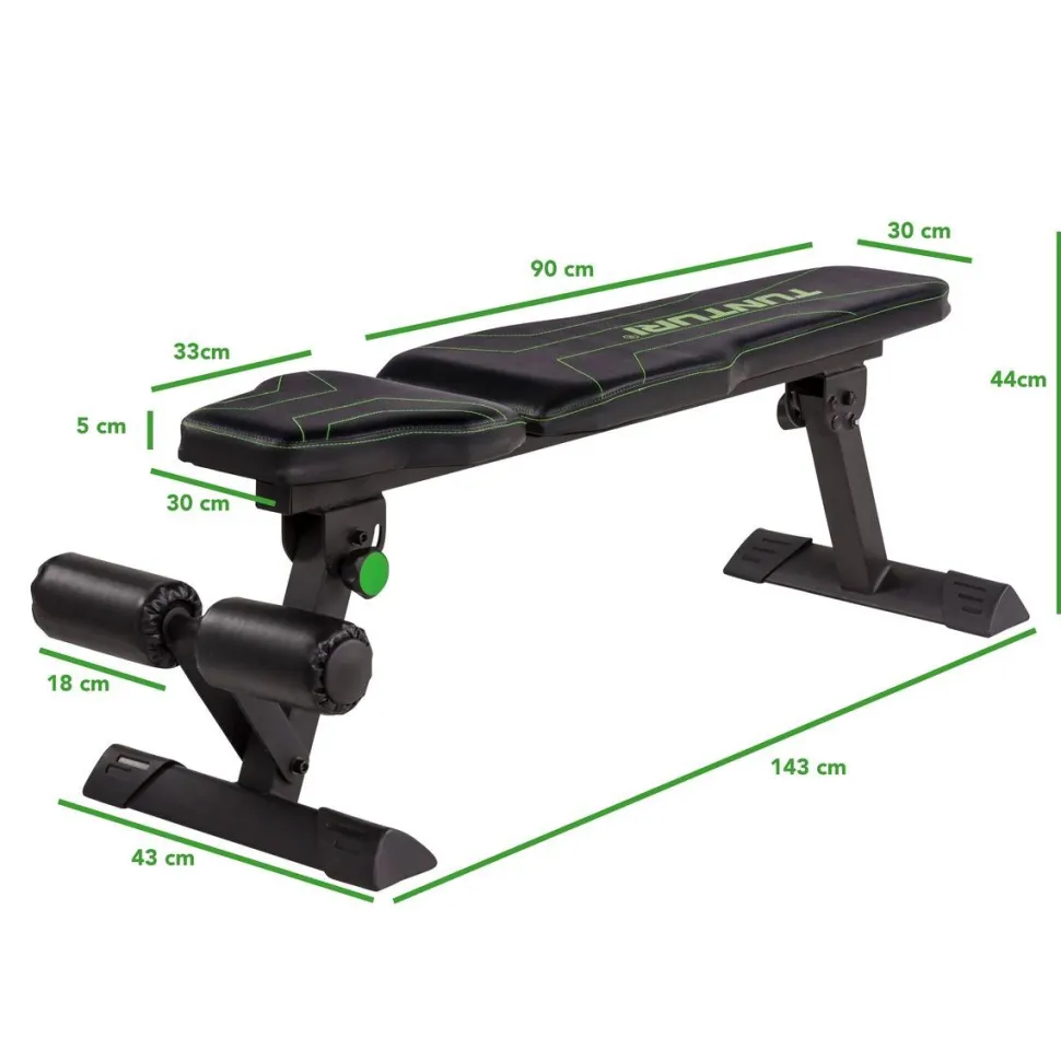 Harjoittelupenkki Tunturi FB80 Flat Bench kokoontaitettava max. 150 kg