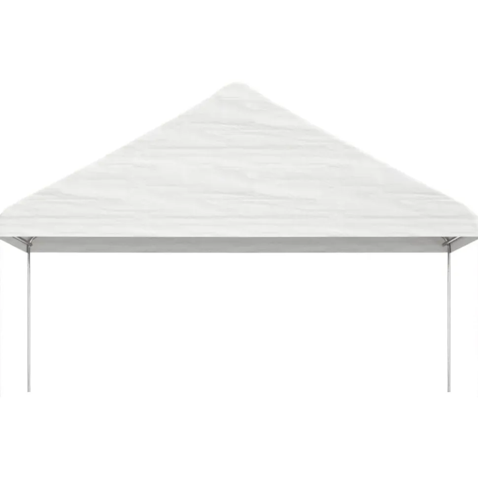 Huvimaja katolla valkoinen 11,15x5,88x3,75 m polyeteeni