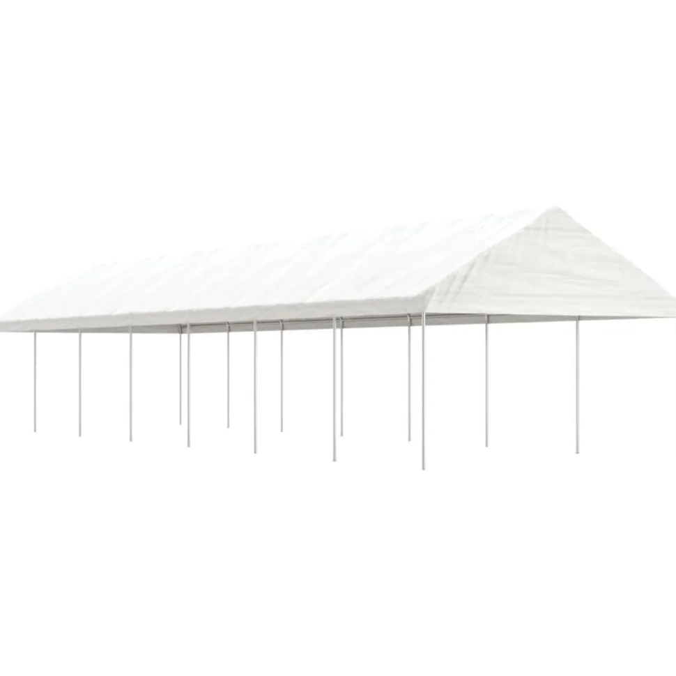 Huvimaja valkoinen 15,61x4,08x3,22 m polyeteeni