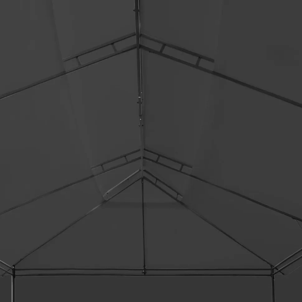 Huvimaja verhoilla 600x298x270 cm antrasiitti