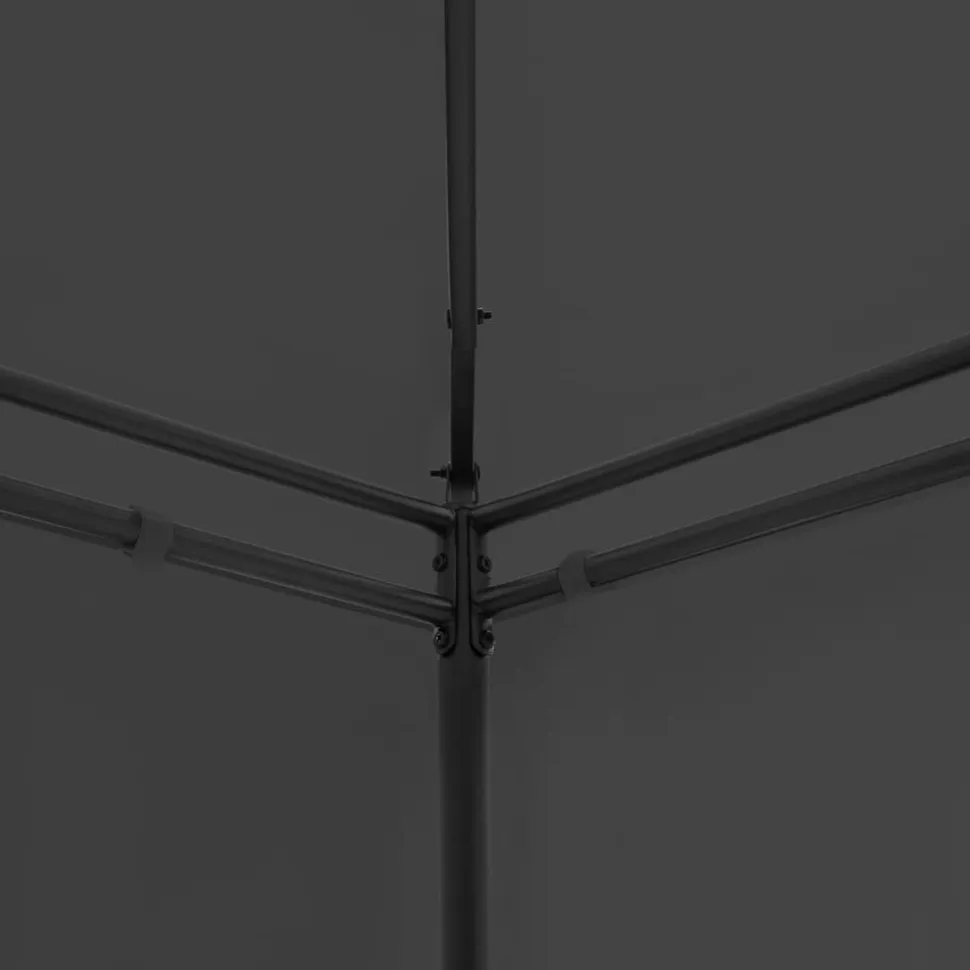 Huvimaja verhoilla 600x298x270 cm antrasiitti