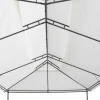 Huvimaja verhoilla 600x298x270 cm 180 g/m² valkoinen