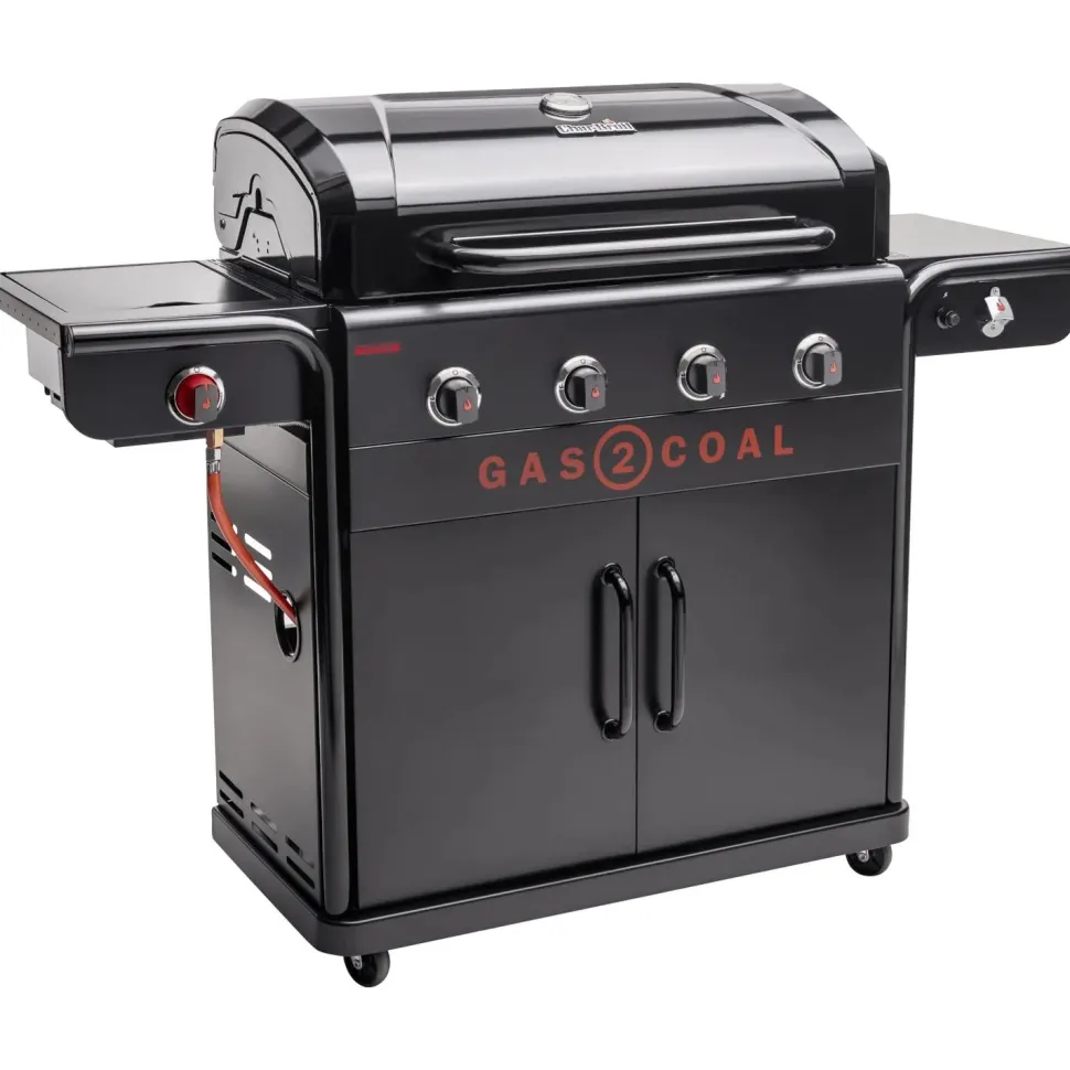 Hybridigrilli Char-Broil Gas2Coal 2.0 440 Special Edition, 4 poltinta, pihvinpaistopoltin