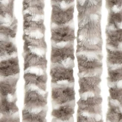 Hyönteisverho harmaanruskea ja valkoinen 56x185 cm chenille