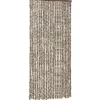 Hyönteisverho harmaanruskea ja valkoinen 100x220 cm chenille