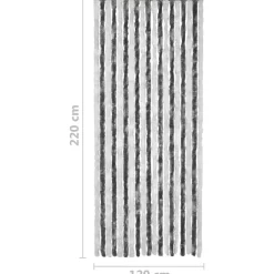 Hyönteisverho harmaavalkoinen 120x220 cm chenille