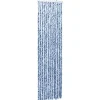 Hyönteisverho sininen, valkoinen ja hopea 56x185 cm Chenille