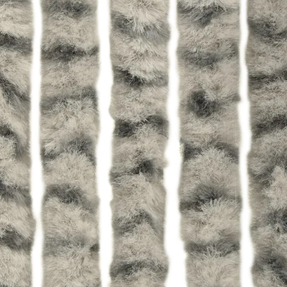 Hyönteisverho vaalean- ja tummanharmaa 90x220 cm chenille