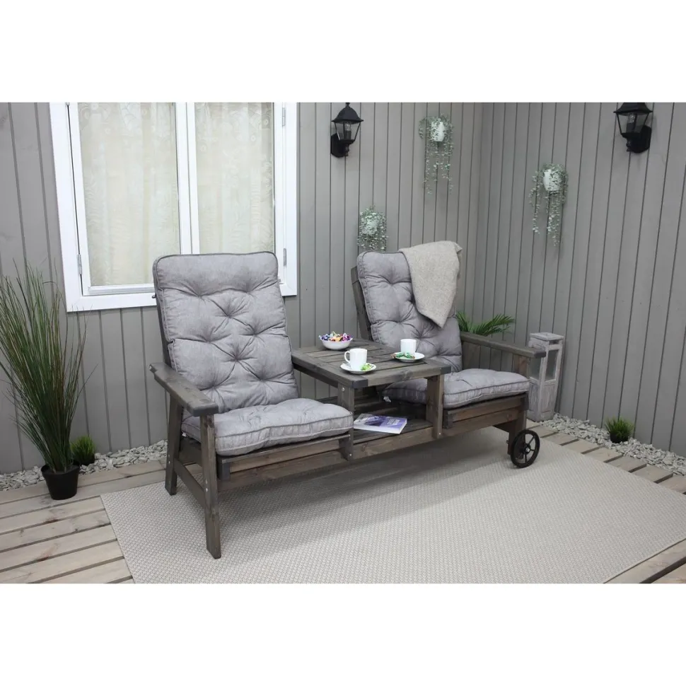 Istuinpehmuste Baltic Garden Malmö Maxi 2kpl harmaa