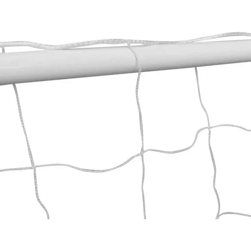 Jalkapallomaali verkolla, teräs, 182x61x122cm, valkoinen