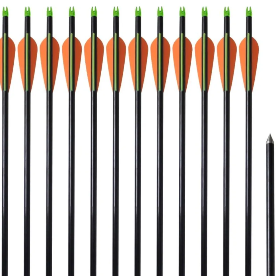 Jousipyssyn nuolet 30" 0.8 cm lasikuitu 12 pcs
