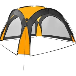 Juhlateltta led-valoilla & 4 sivuseinällä 3,6x3,6x2,3 m