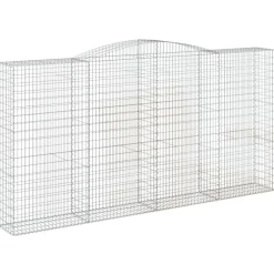 Kaareva kivikori 200x50x40/60 cm galvanoitu rauta