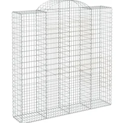 Kaareva kivikori 200x50x40/60 cm galvanoitu rauta
