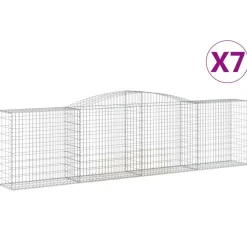Kaareva kivikori 200x50x40/60 cm galvanoitu rauta