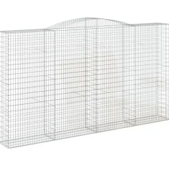 Kaareva kivikori 200x50x40/60 cm galvanoitu rauta