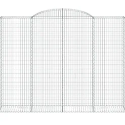 Kaareva kivikori 200x50x40/60 cm galvanoitu rauta