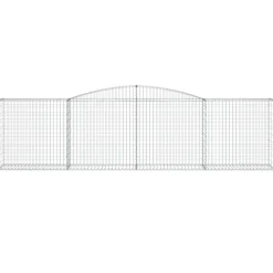 Kaareva kivikori 200x50x40/60 cm galvanoitu rauta