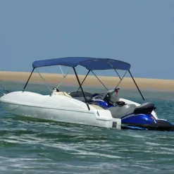 3-kaarinen bimini-kate, sininen, 183x160x137 cm