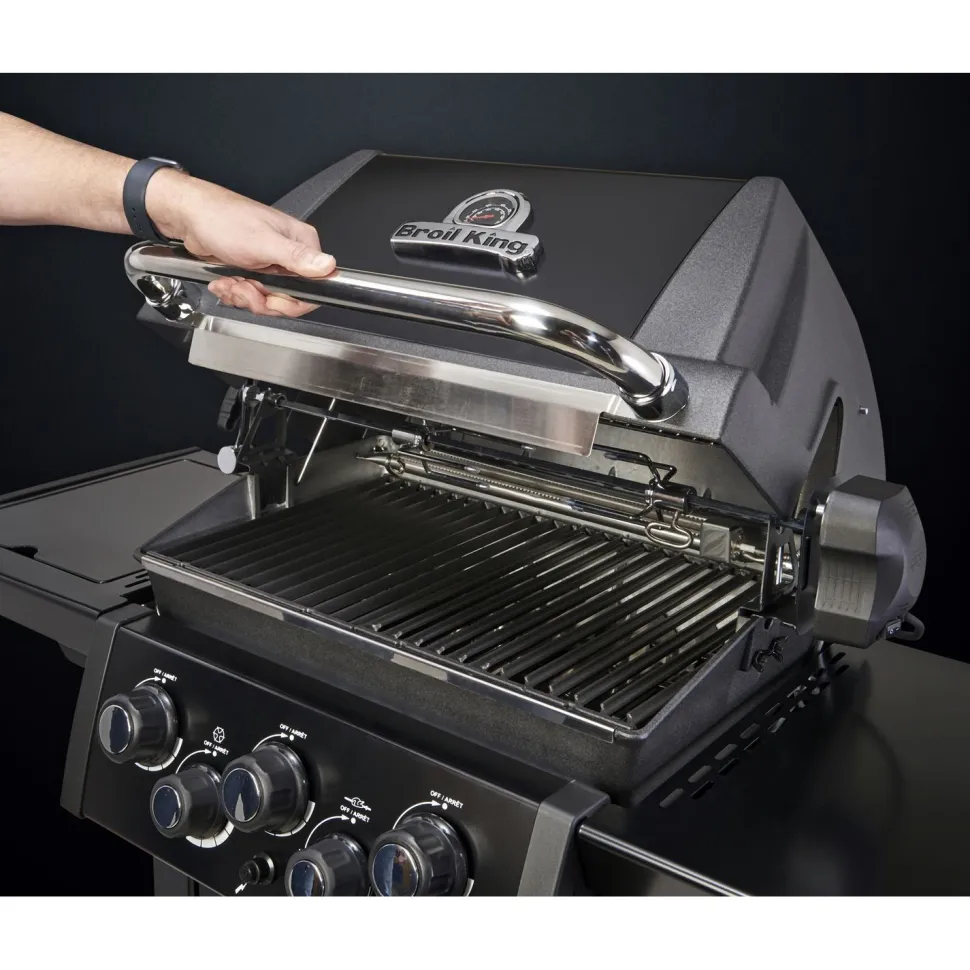 Kaasugrilli Broil King Royal 390 Shadow, 3 poltinta, sivukeitin, varraspaahdin