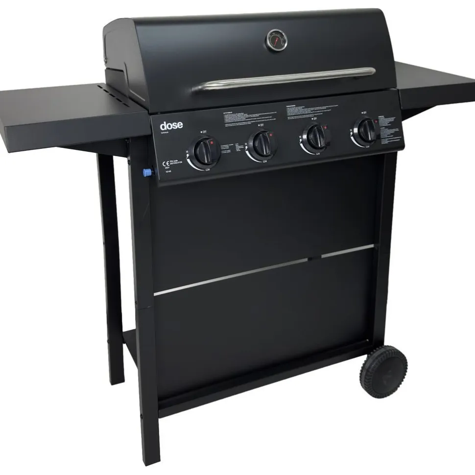 Kaasugrilli Dose Barbeque 10140, 4 poltinta, musta