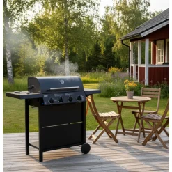 Kaasugrilli Dose Barbeque 10140, 4 poltinta, musta