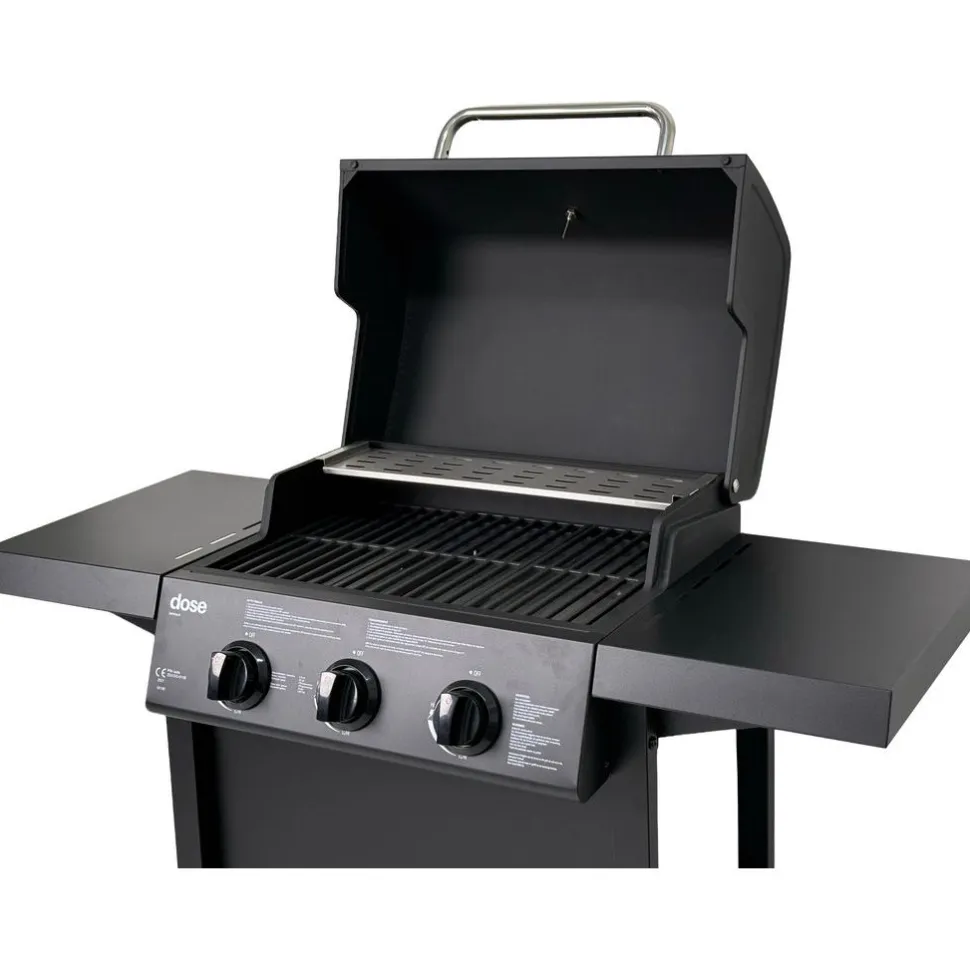 Kaasugrilli Dose Barbeque 10139, 3 poltinta, musta