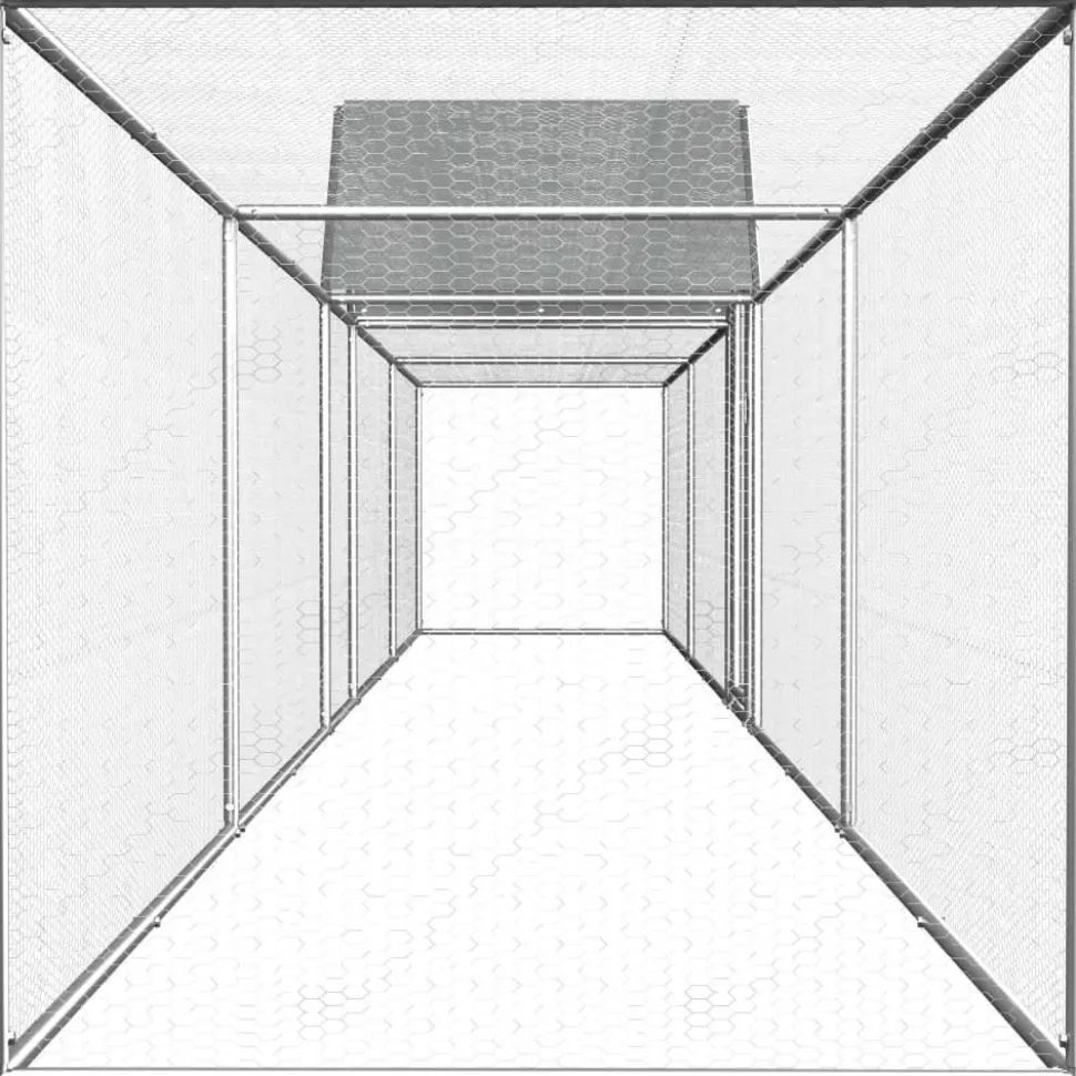 Kanahäkki, 9x1x1,5m, galvanoitu teräs