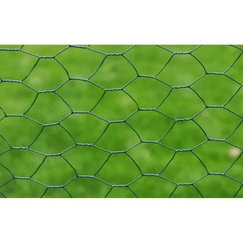 Kanaverkko galvanoitu PVC pinnoitteella silmäkoko 25mm 25x0.75m vihreä