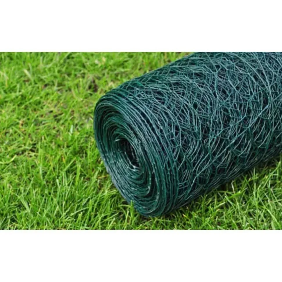 Kanaverkko galvanoitu PVC pinnoitteella silmäkoko 25mm 25x0.75m vihreä