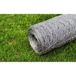 Kanaverkko galvanoitu PVC pinnoitteella silmäkoko 36mm 25x0.5m hopea