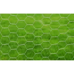 Kanaverkko galvanoitu PVC pinnoitteella silmäkoko 25mm 25x0.75m hopea