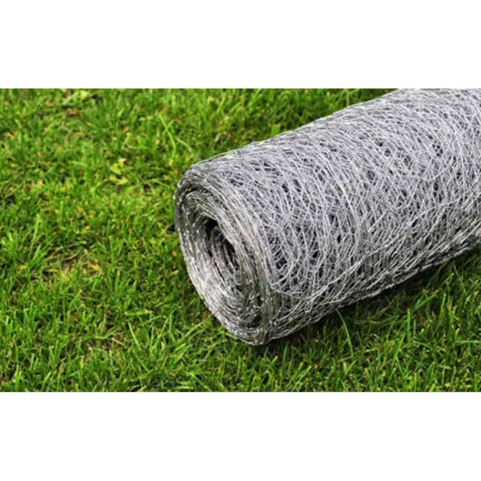 Kanaverkko galvanoitu PVC pinnoitteella silmäkoko 13mm 25x0.5m hopea
