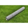 Kanaverkko galvanoitu PVC pinnoitteella silmäkoko 13mm 25x0.75m hopea