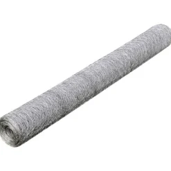 Kanaverkko galvanoitu PVC pinnoitteella silmäkoko 13mm 25x0.75m hopea