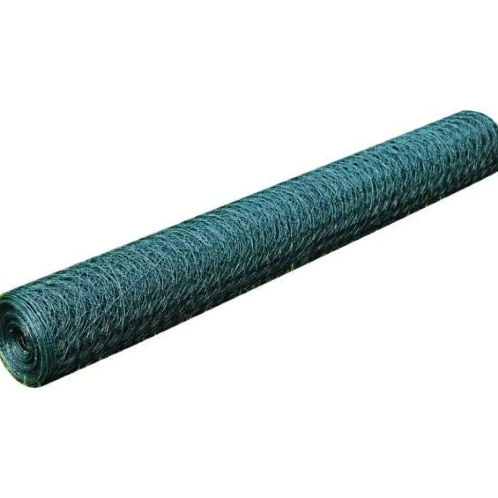 Kanaverkko galvanoitu PVC pinnoitteella silmäkoko 13mm 25x1m vihreä