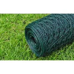 Kanaverkko galvanoitu PVC pinnoitteella silmäkoko 13mm 25x1m vihreä