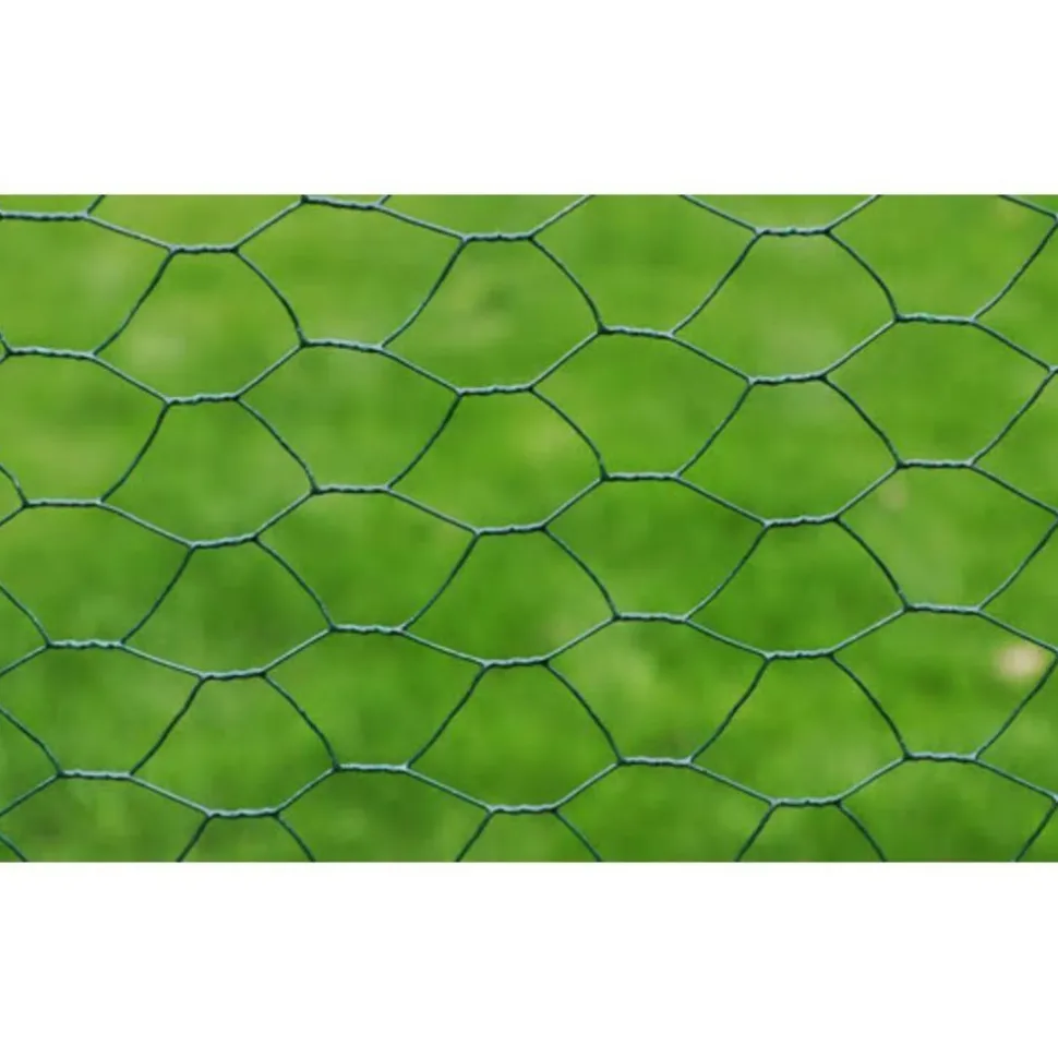 Kanaverkko galvanoitu PVC pinnoitteella silmäkoko 13mm 25x1m vihreä